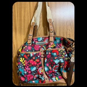 LILY BLOOM cat floral tote bag